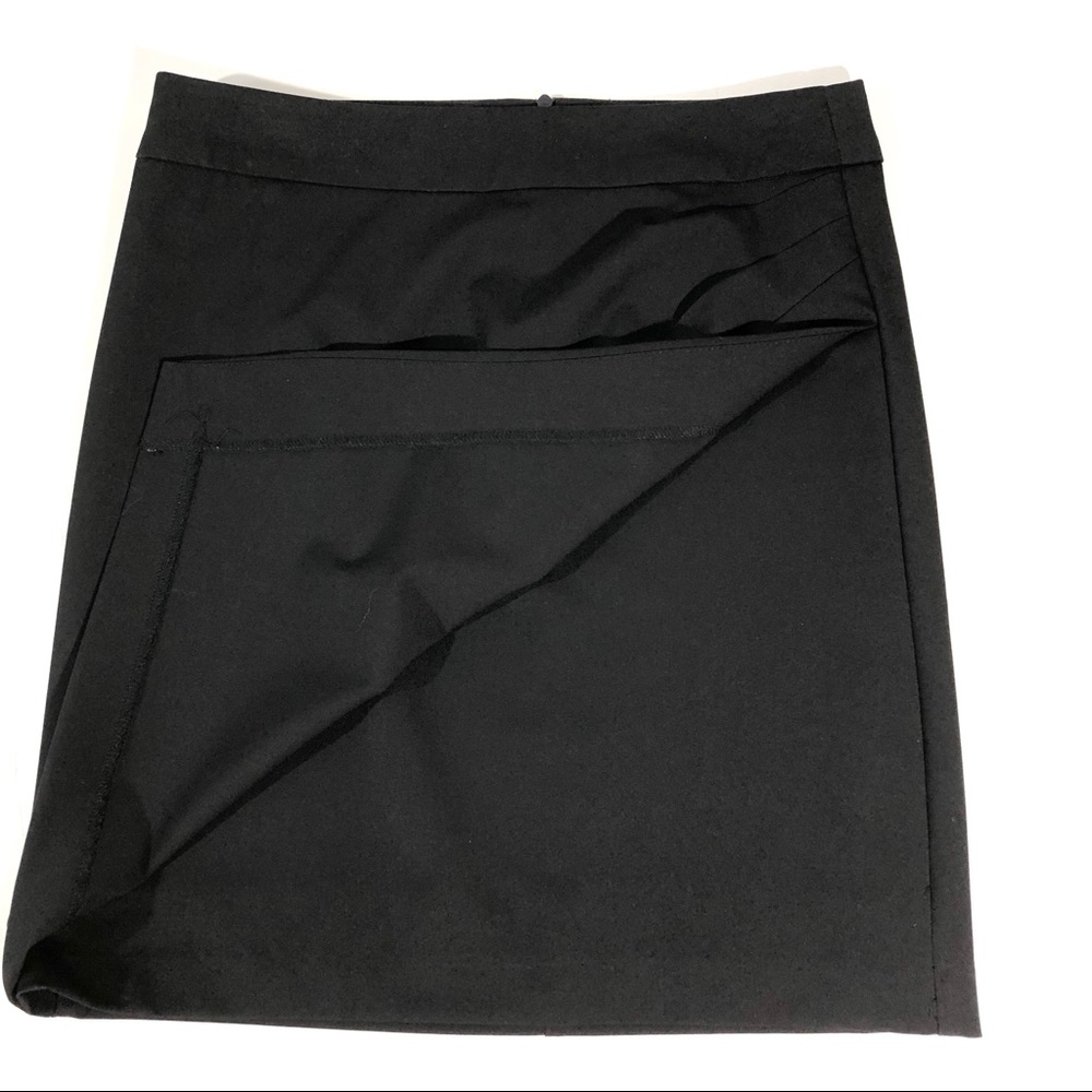 Trina Turk Faux Wrap Black Stretch Pencil Skirt - Picture 2 of 8